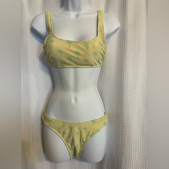 Stoney Clover Palm Tree Print Bikini Size Small - Picture 8 of 8